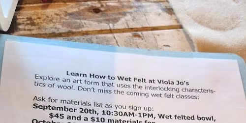 Wet Felted Mittens class with Lyndy Runyon