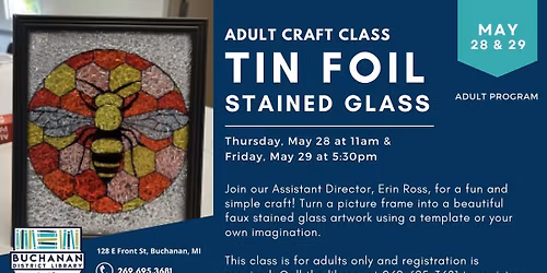 Adult Craft Class | Tin Foil Stained Glass