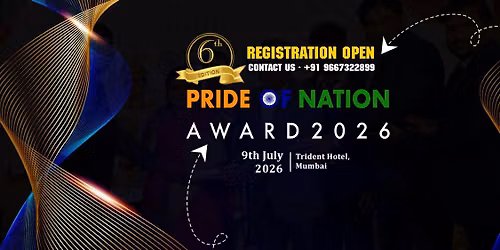 Pride of Nation Award 2026 9th July 2026, Mumbai