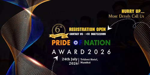 Pride of Nation Award 2026 24th July 2026, Mumbai