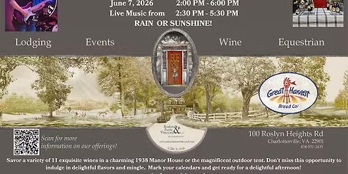 Sunday Wine Tasting at Roslyn Farm & Vineyard featuring BRISK Band