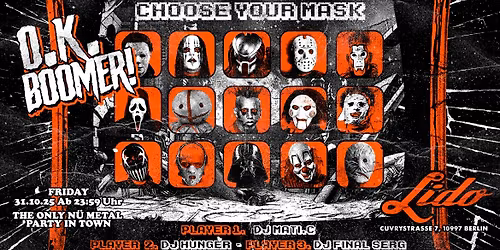 Ok Boomer Nu Metal Party: 3rd HALLOWEEN EDITION!