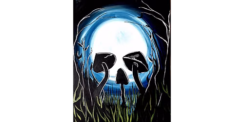 Moonlit Mushroom Skull - Paint and Sip in Indianapolis | Classpop!\u2122
