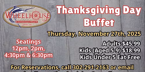 Thanksgiving Day Buffet at The Wheelhouse