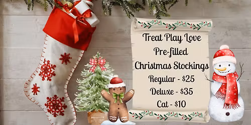 Treat Play Love Pre-Filled Christmas Stockings 