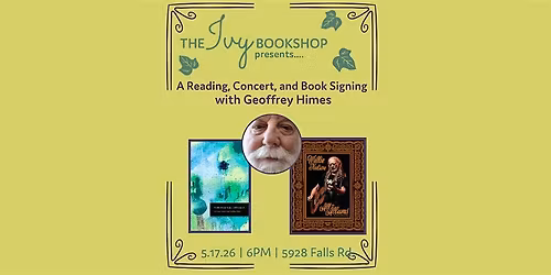 A Reading, Concert, and Book Signing with Geoffrey Himes