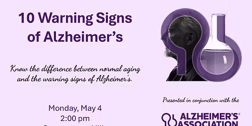 10 Warning Signs of Alzheimer's 