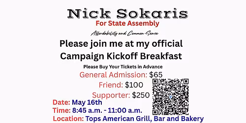 Nick Sokaris Campaign Kickoff Breakfast