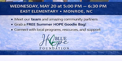 Blue Hope Foundation at UCPS Family Engagement Summer Fest