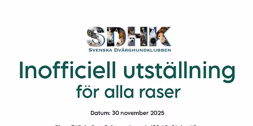 Inofficiell Utställning för alla raser i Södertälje 2025