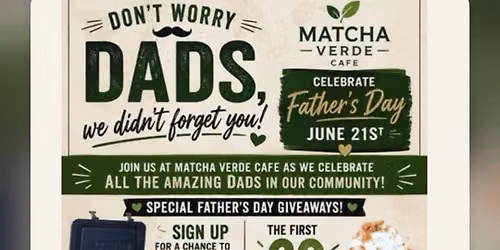 Dad\u2019s & Matcha, Father\u2019s Day Yeti Raffle 