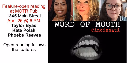 Word of Mouth Feature-Open Poetry Reading