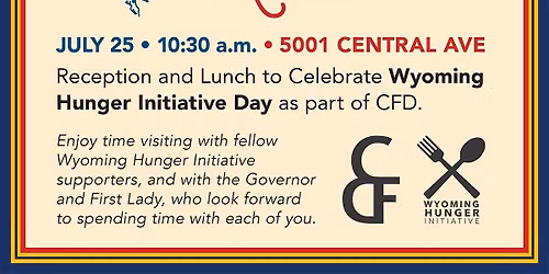 Wyoming Hunger Initiative Day Lunch!
