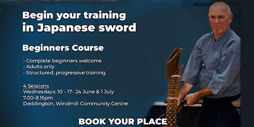 Beginners course in Japanese sword practice