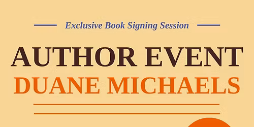\ud83d\udcda\u2728 Local Author Event: Duane Michaels at Amethyst & Ink Books! \u2728\ud83d\udcda