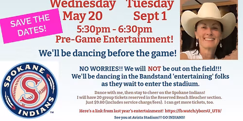 Line Dancing at the Spokane Indians Game!
