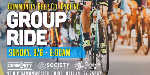 Community Beer Cycling Group Ride - Sun 9\/6