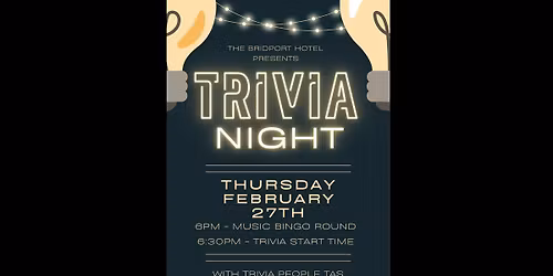 Free* Trivia at Bridport Hotel every second Thursday!
