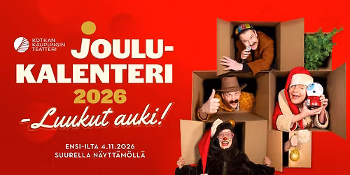 Joulukalenteri 2026 -Luukut auki! ENSI-ILTA