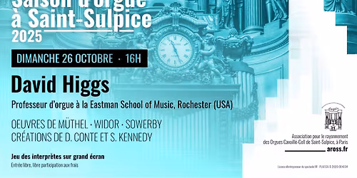 Concert d'orgue par David Higgs (USA)