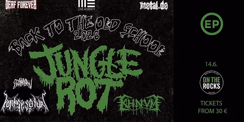 Jungle Rot (USA), KHNVM (BGD\/GER), Korpsesoturi, Scythrow \/\/ On The Rocks