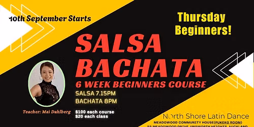 Thursday Beginners Salsa & Bachata 6 week course