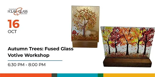 Autumn Trees Fused Glass Votive Workshop