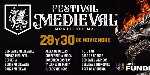 Festival Medieval Mty en Parque Fundidora este 29 y 30 de Noviembre