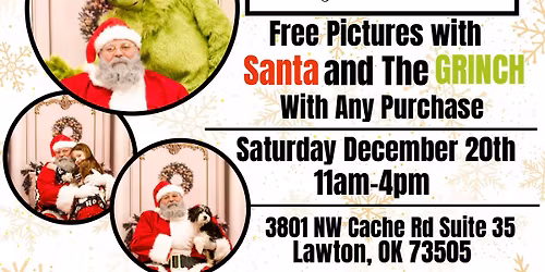 Free pictures with Santa and The Grinch
