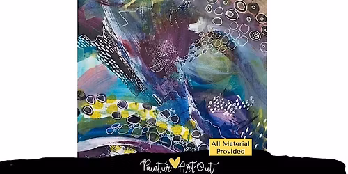 Beginner Abstract Art with Paint Ur Art Out at Glendale Community Associati