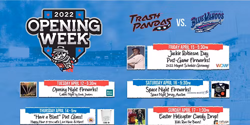 Pensacola Blue Wahoos vs. Rocket City Trash Pandas