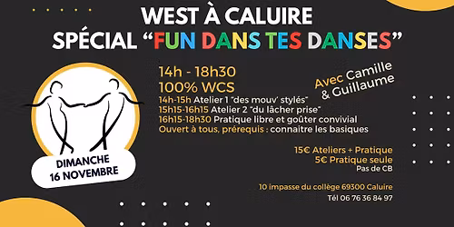 Stage et Pratique 100% WCS Sp\u00e9cial "Fun dans tes danses"