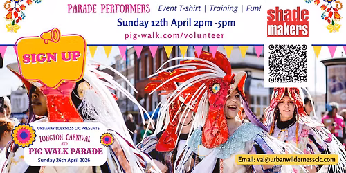 Performer Costume fitting with Shademakers - Pig Walk Parade