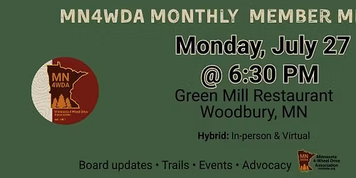 MN4WDA July Membership Meeting