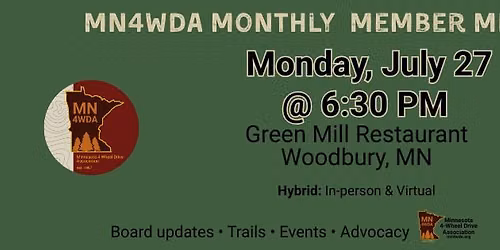 MN4WDA July Membership Meeting