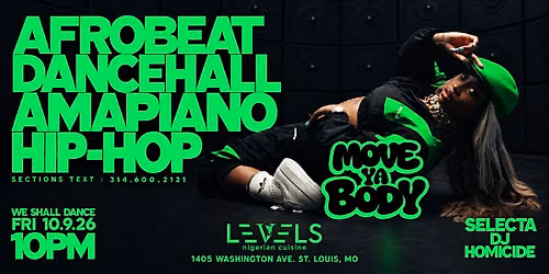 MOVE YA BODY 10.9.26 | AFROBEAT | HIP-HOP | AMAPIANO DANCE PARTY