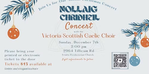 Christmas Concert with the Victoria Scottish Gaelic Choir