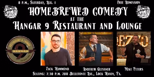 Homebrewed Comedy at the Hangar 9 Restaurant and Lounge