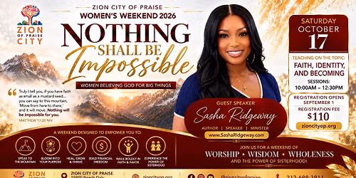 Zion City of Praise Women\u2019s Conference 