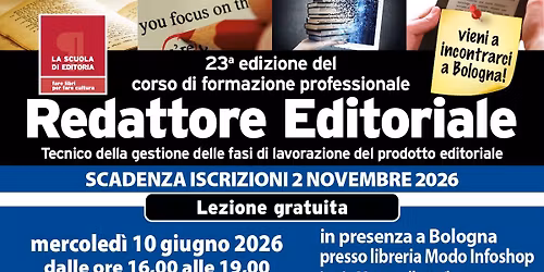 LEZIONE GRATUITA - In presenza a Bologna