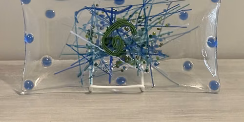 09\/21\/26 - Fused Glass - Slumped Squiggly Platter at KP's Trading Co in NMB