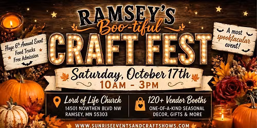 Ramsey\u2019s Boo-tiful Craft Fest | 6th Annual Fall Market