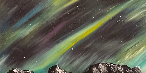 "Under the Aurora" Oil Pastel Art Class