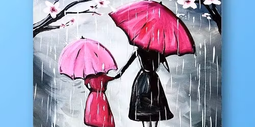 Family Painting Activity - April Showers Project