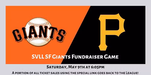 SVLL SF Giants Fundraiser Game