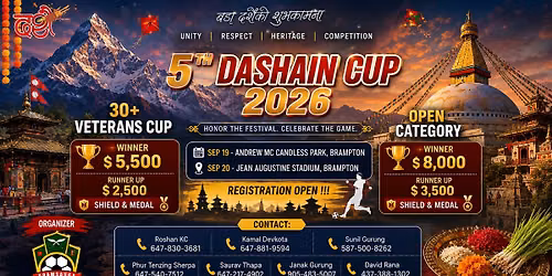 5th Dashain Cup 2026 \ud83d\ude4f\ud83d\ude4f\u26bd\ufe0f\u26bd\ufe0f