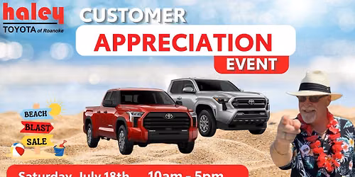 Customer Appreciation Event Beach Blast Sales Event!!!\ud83c\udfd6\ufe0f\u2600\ufe0f\ud83d\ude97