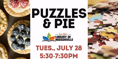 Puzzles & Pie at Gary Byker Library of Hudsonville