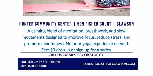 Wednesdays Mindful Moves Yoga Drop In or Purchase Series