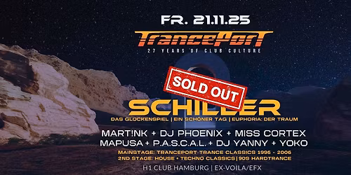 SCHILLER @ 27 Jahre TrancePort \/ AUSVERKAUFT